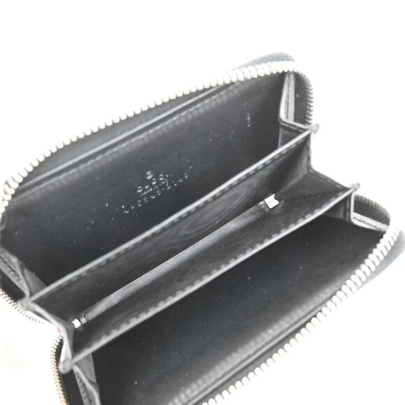 GUCCI Logo GG Pattern Night Courrier Card Case Wallet Supreme Leather BK 33FC168 - Picture 10 of 13